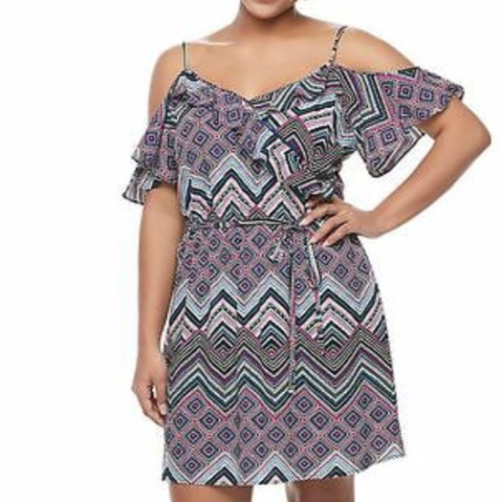 Colorful Geometric Pattern Dress